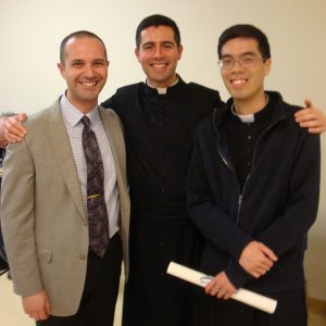 Postulants for the Novitiate of the Toronto Oratory, Jason Flammini, Paul Griffiths, and Christopher Huynh