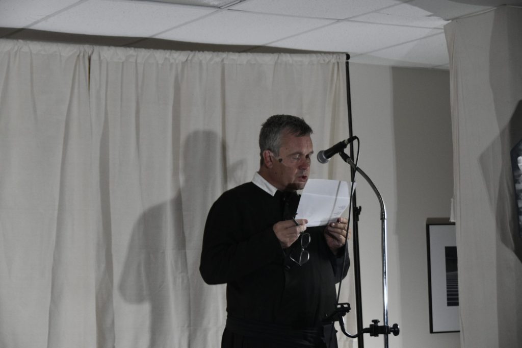 Fr Philip Cleevely reads a poem