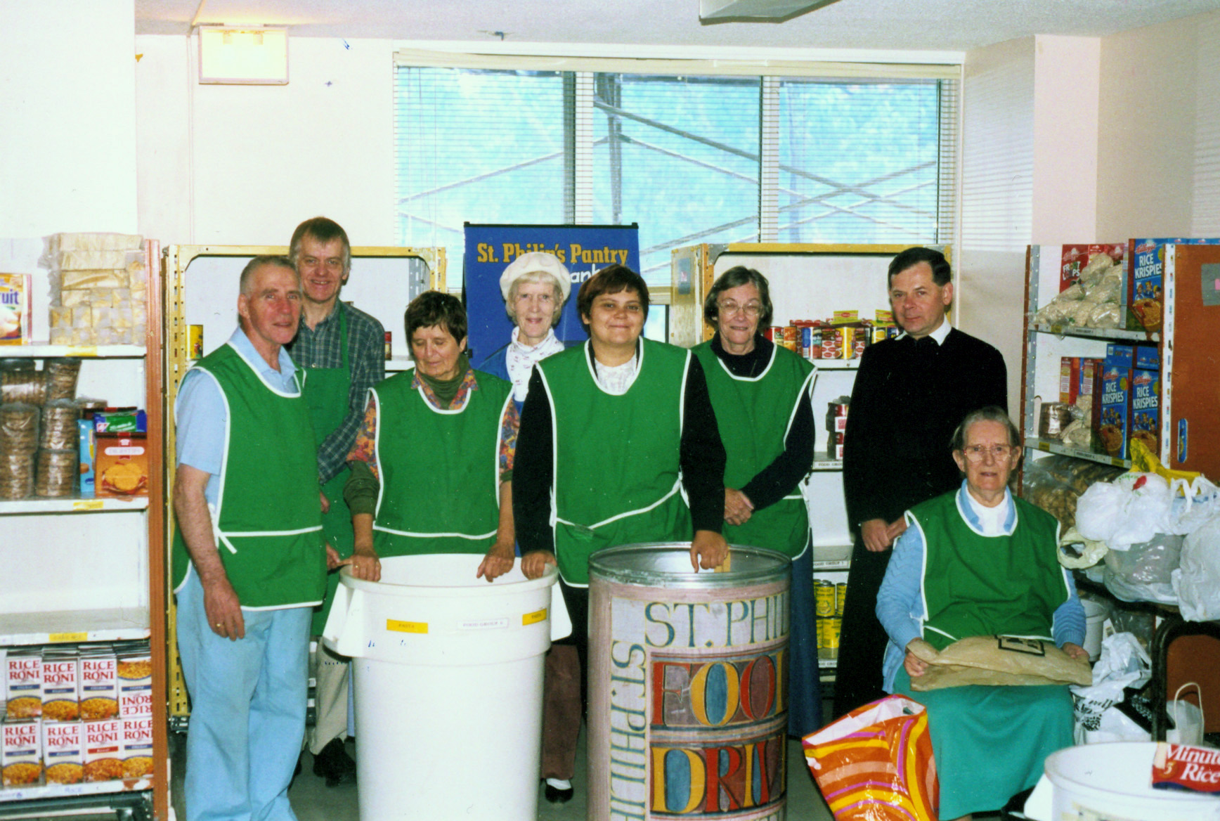 Br Ted with Volunteers for St Philip's Pantry