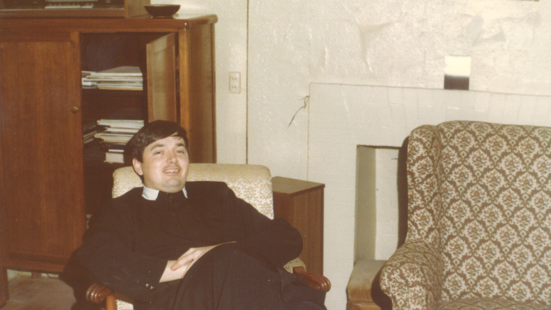 Fr David relaxes in the Oratory in Montreal
