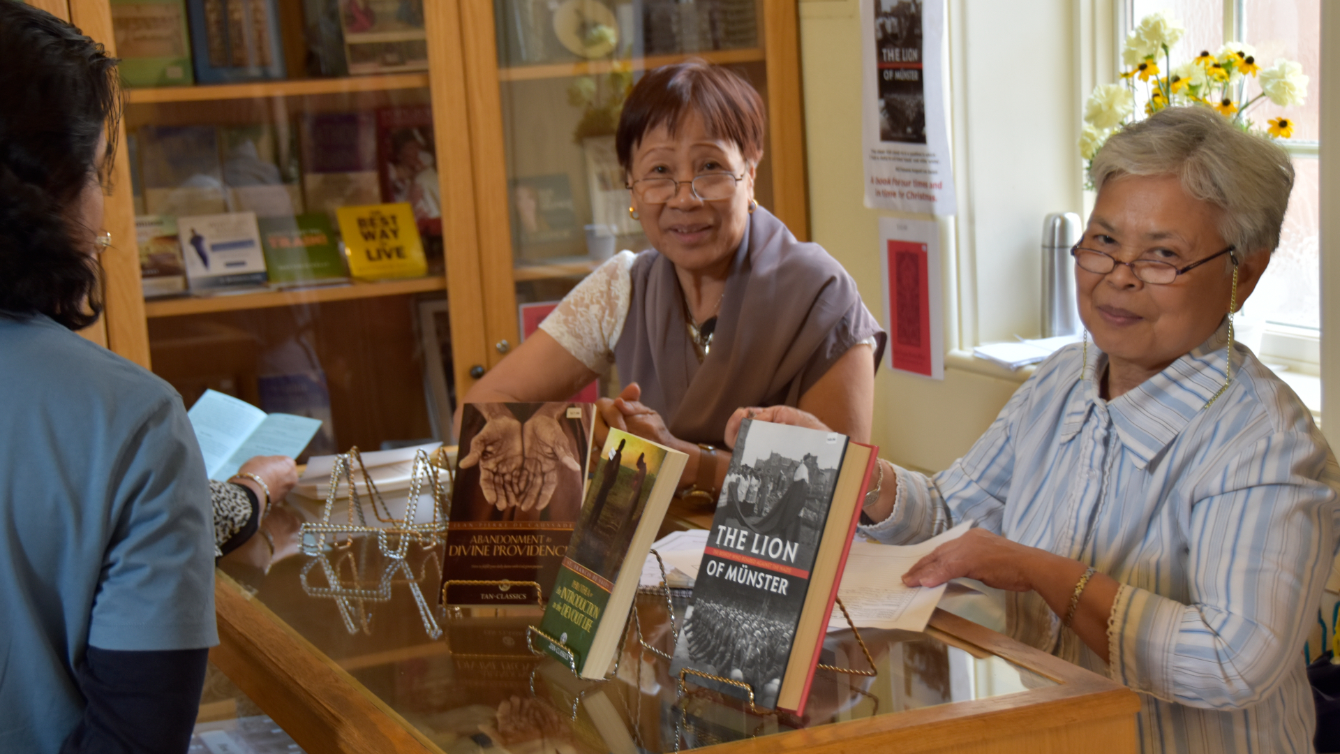Volunteers at the Parish bookstall