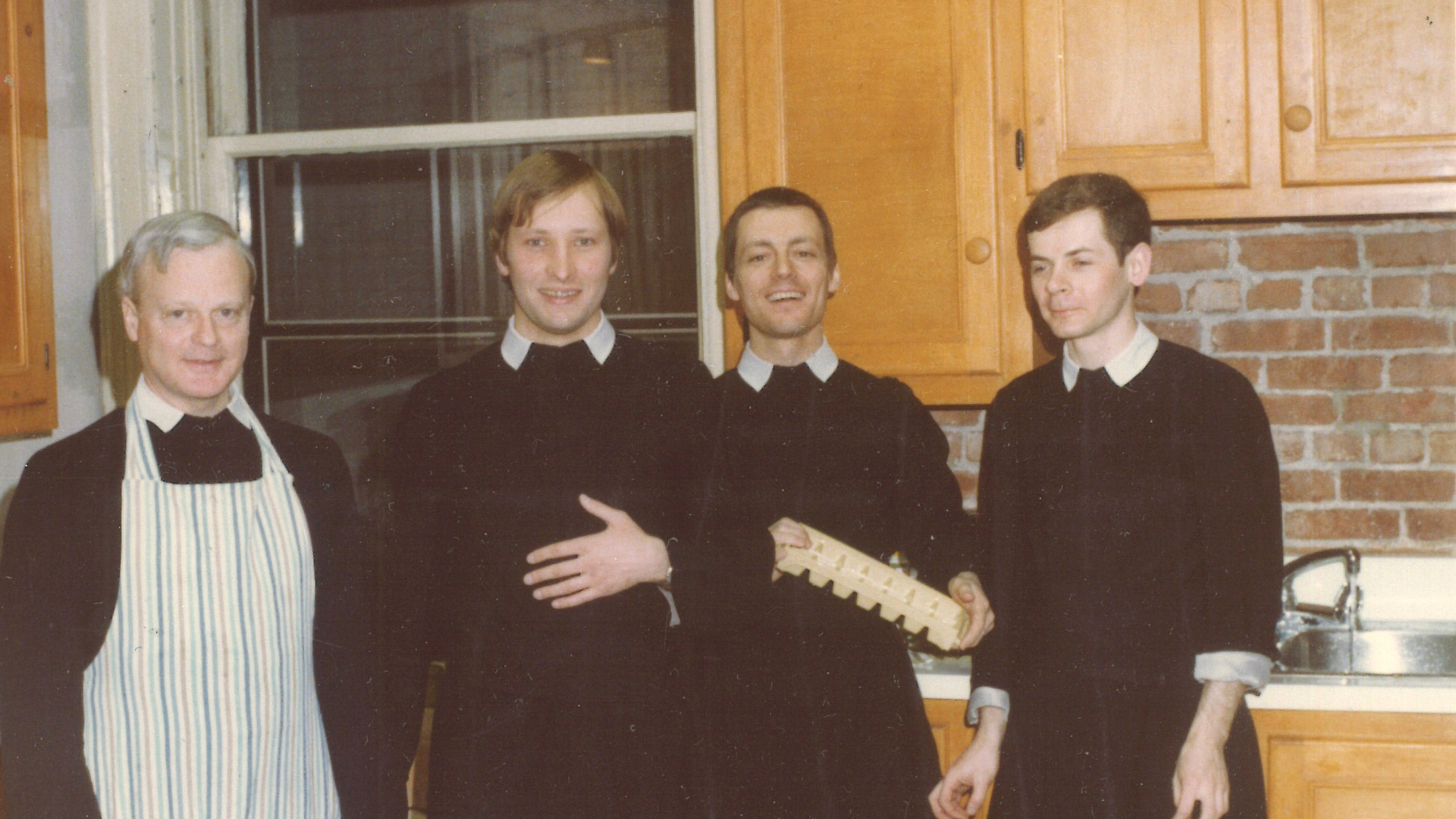 The Oratorians cooking a meal together in Montreal