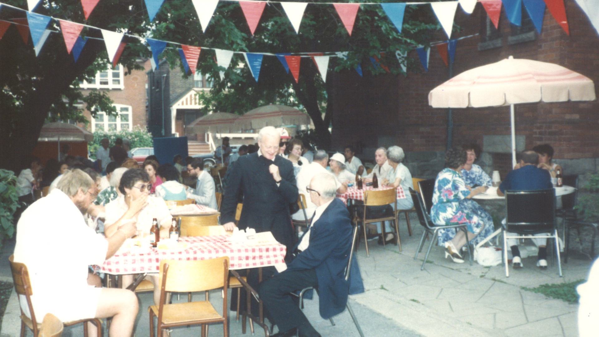 Fr Robinson at a parish reception