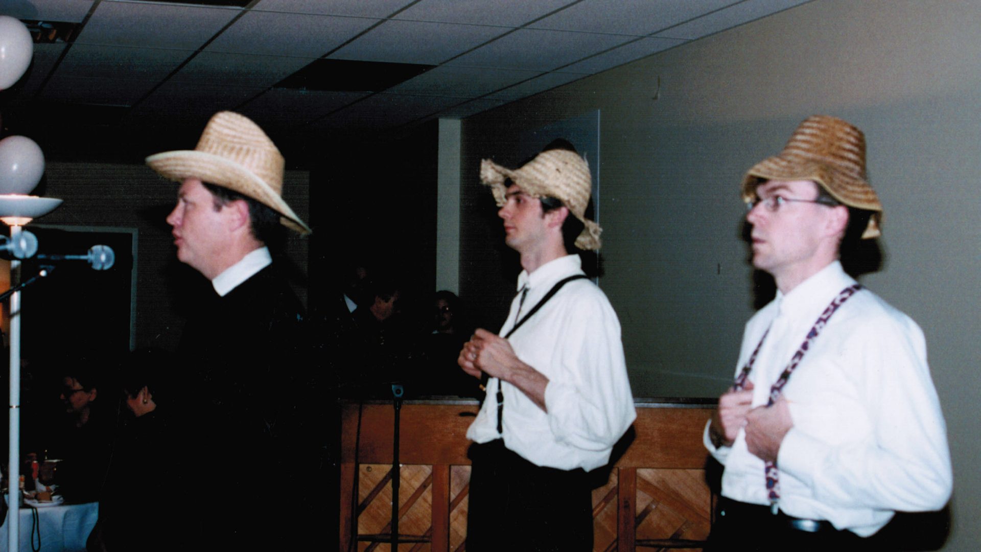 Fr Daniel with parishioners performing at a parish event